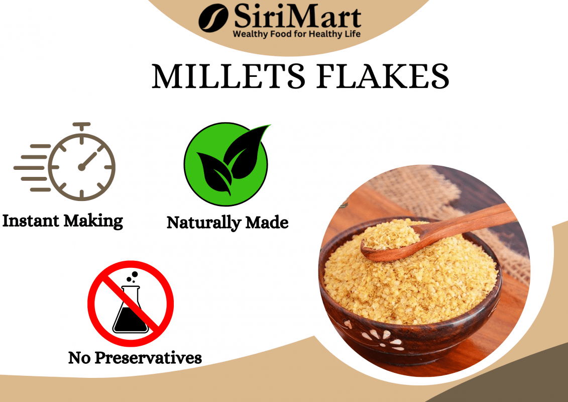 SiriMart Millet Flakes Combo of 4 250gms Each Healthy Breakfast